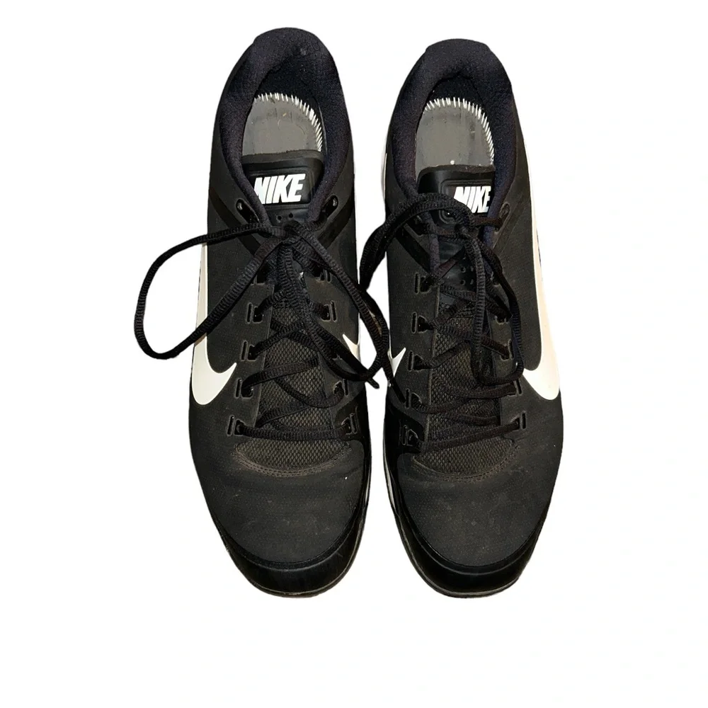 Nike Lunarlon Men's Black White Sneakers/Baseball 880262-010 Size 13 2016